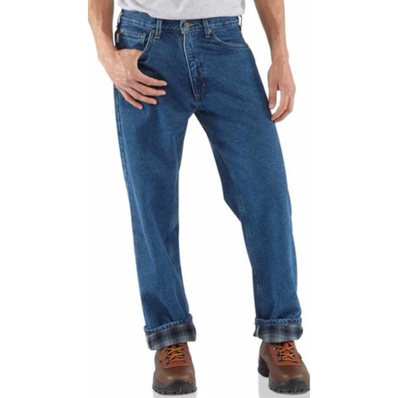 Carhartt Other - Vtg Carhartt Mens Relaxed Fit Straight Leg Flannel Lined Jean B21 Workwear 38x32